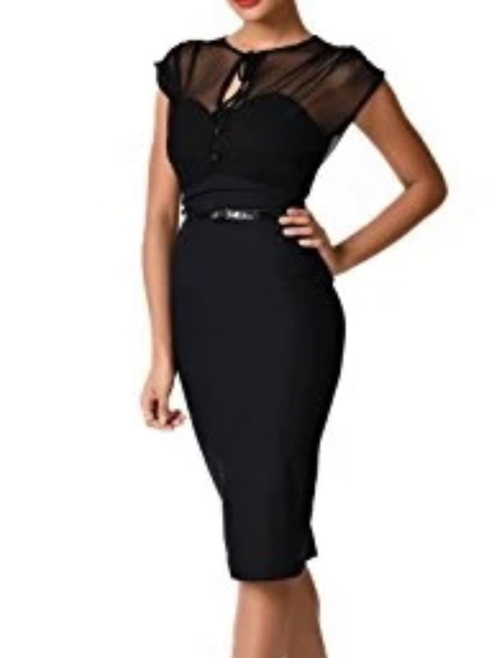 Stop staring twilight wiggle dress sz L